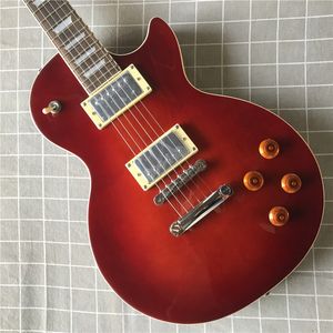 Transparent Red Electric Guitar For Rose Wood Fret Board Sliver Hardwares with Fixed Bridge.