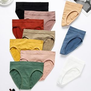 Women's Panties 3PCS/SET Nylon Sexy LINGERI UNDERWEAR Mid-Waist Women Briefs Cotton Crotch Female Shorts Seamless Tanga More Solid Color