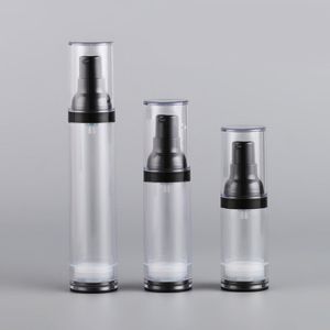 15ml 30ml empty refillable plastic clear airless oil serum cream lotion pump mist spray bottle cosmetic 50ml