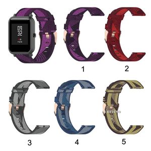 Cinta de pulso de nylon de lona para Amazfit Bip S / Lite / GTS Watch Band para Samsung Galaxy Watch 42mm para assistir GT2 42mm nova venda