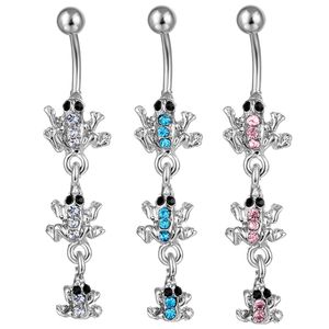 YYJFF D0019 Frogs Belly Navel Button Ring Mix Colors