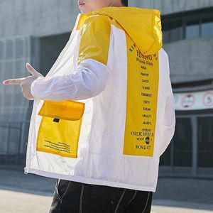 Mäns Jackor 2021 Män Kläder Techkläder Streetwear Harajuku Jacka För Stil Solskydd Kläder Koreansk Mode Ultra-Tunn