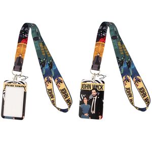 20pcs/lot J2196 Cartoon Movie Business Card Holder with Necklace Lanyard Keychain keys Badge ID Mobile Phone Rope Gifts