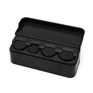 1Pc Car Organizer Rolls Plastic Pocket Telescopic Dash Coins Case Storage Box Holder Container Black