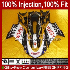 Bodywork Injection For DUCATI 848 1098 1198 XEROX Black S R 1198R 07 08 09 10 11 12 Body 18No.85 848S 848R 1098R 07-12 1098S 1198S 2007 2008 2009 2010 2011 2012 OEM Fairing