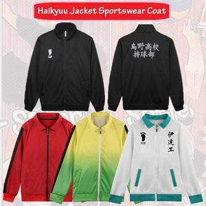 Anime Haikyuu Ceket Spor Ceket Karasuno Nekoma Shiratorizawa Itachiyama Inarizaki Fukurodani Ceket Haikyu Cosplay Kostüm Y0903