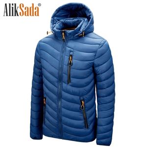 6Xl Plus Men Winter Casual Detachable Hat Warm Parkas Jackets Coat Men Autumn Outwear Outfits Pockets Classic Parka Men 211014