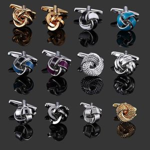 Twist Cufflinks Fashion French Men's Shirt's Shirt Metal Enmel Cuff Links Cash Business Shirt Crystal Zircone Jewelry