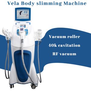 Vela Body Slimming Machine減量真空ローリングファットマッサージ40kキャビテーションベリーバット腹部セルライト除去