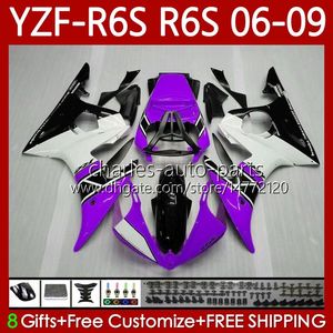 YAMAHA YZF R6 S 600 CC YZF600 YZF-R6S 2006 2007 YZF-R6S 2006 2007 YZF-600 600CC YZFR6S Mor Siyah 06-09 YZF R6S 06 07 08 09 OEM Karoseri Kiti