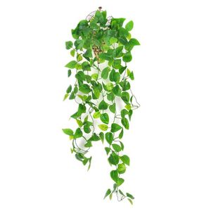 Faux Greenery Sztuczne Wiszące Rośliny Fałszywe Sciindapsus Ivy Winorośli Liście Wall House Room Patio Indoor Outdoor Decor 1m / 39in xbjk2107