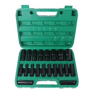 Wholesale electric wrench set resale online - Professional Hand Tool Sets Inch Electric Wrench Accessory Set Steel Sleeve Household Multifunctional Practical With Storage Box