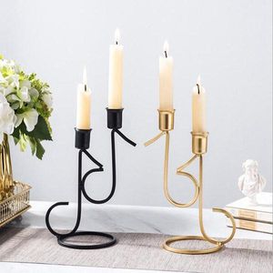 Candle Holders Metal Musical Note Wrought Iron Holder Western Restaurant El Desktop Romantic Candlelight Dinner Wedding Decoration Pr