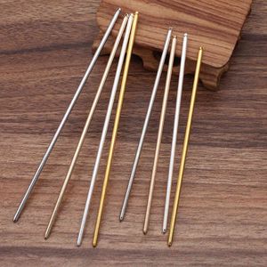 50 PCS 125mm*3mm Vintage Metal Hair Stick Base Setting 4 Colors Plated Hairpins DIY Accessories For Jewelry Making