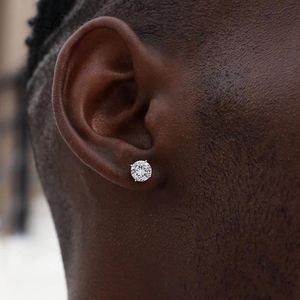 Stud Fashion Cool Super Bling Titanium Steel Zircon Earing For Women Men Crystal Ear Piercing Jewelry 2021 Brincos Christmas