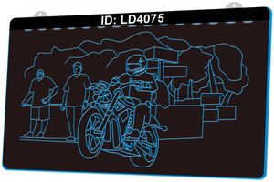 ld4075 motocycle 3D 조각 Led 빛 기호 도매 소매입니다