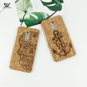 2021 Luksusowy Nowość Retro Wood Skull Przypadki Druku dla iPhone 8 7 plus 11 12 Pro Drewniane Cork Custom Logo Case Case Shell