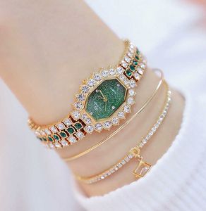 Klockor Top Luxury Brand Små Klänning Diamond Watch Kvinnor Armband Armbandsur Kvinnor Montre Femme 210527