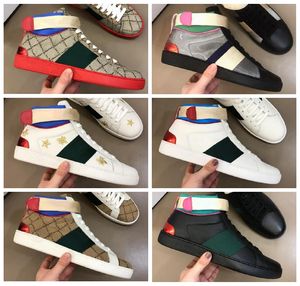 Scarpe firmate Uomo Donna Sneaker Ape Serpente Tigre Alta banda Scarpe casual Chaussures Sneakers in vera pelle Ricamo Scarpe da ginnastica classiche Scatola inclusa