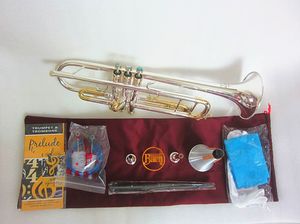 Toptan satış Bach Stradivarius LT180S-72 Trompet Otantik Çift Gümüş Kaplama B Düz Profesyonel Trompet Üst Müzik Aletleri Brassa ve Sabit Kutu