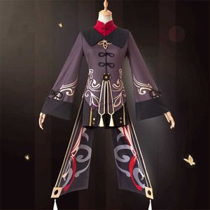 Genshin Impact Hutao Costume Cosplay Uniforme Parrucca Gioco Anime Hu Tao Costumi di Halloween in stile cinese per le donne Y0913