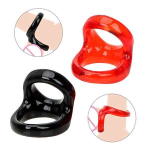 NXY Sex Chastity devices Men's sling penis ring chastity cage men's sex toy scrotal dilator ejaculation retarder pornographic lock 1126