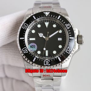 Nowe luksusowe zegarki K6F 116660 44mm ETA2836 Automatyczne męskie zegarek Ceramiczny Bezel Sapphire Crystal Black Dial Bransoletka ze stali nierdzewnej Gents