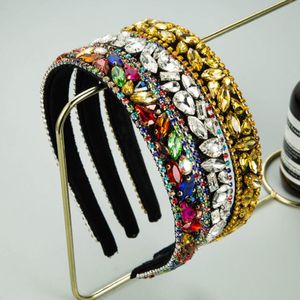 Fashion Headband dla kobiet Rhinestone Beton Hairband Top Quality Handmade Nakrycia głowy Akcesoria do włosów