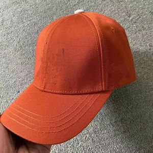 Topu Caps Erkekler ve Kadınlar için Tasarımcı Açık Spor Beyzbol Şapkası Turuncu Renk Mektupları Nakış Golf Güneş Şapka Erkek Bayanlar Ayarlanabilir Snapback Şapka