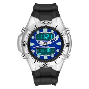 Mens Klockor Luxe Sapphire Spegel Vattentät Klocka Lysande Justerbar Rem Rostfritt Stål Väska 40mm Simning Dykning