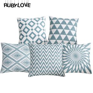 Almofada/travesseiro decorativo engrosse Christmas Cushion Tampa azul Geometria bordada Decoração de capa decorativa de sofá -colarinho Decoração de casa