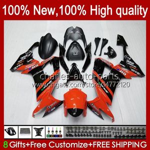 Kit de carroçaria laranja quente para kawasaki ninja zx1000c 1000cc zx-10R 2008 2009 2010 corpo 56NO.81 zx1000 c zx 10r zx10 10 R 1000 cc 08-10 zx10r 08 09 10 carenagem de motocicleta