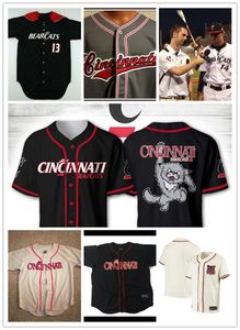 NCAA Custom Cincinnati Baseball Jersey Joey Bellini Eric Santiago Cole Harting Jace Mercer Griffin Merritt Ryan Nicholson Paul Komistek Wyatt Stapp Joe Powell Jake