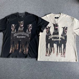 22SS Camiseta Dog High Street Dog de Homens Impresso T-shirt Homens Mulheres Top Quality Tee Tamanho Impresso S-XL