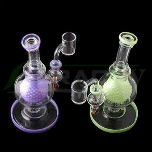 Dhl !!! Beracky 7.8inch Ball DAB RIG GNASHERN mit abgeschrägter Kante 25mmod Quarz Banger Nägel lila grüne Becher-Becherbongs-Rohre