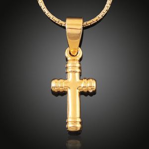 Wholesale chunky gold plated necklace resale online - Pendant Necklaces Chunky Cross Necklace Gold Plated Womens Mens Classic Style