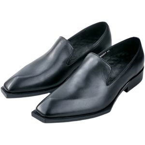 2021 мокасины ручной работы свадебные одежды для свадебные туфли на плоской каблуке черные полные зерна кожаные скольжения на официальный бизнес оксфорды мужчин квартиры