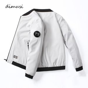 Dimusi Men's Bomber Jackets Casual Outwear Masculino Windbreaker Casacos Moda Mens Stand Collar Slim Piloto Baseball Roupas 211217