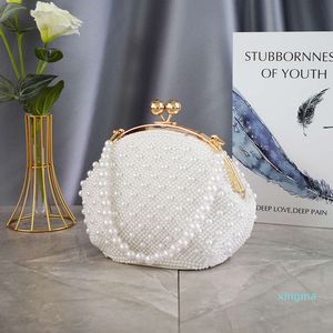 Hochwertige, beliebte Party-Perlenhandtasche, handgefertigte Hochzeits-Abend-Clutch