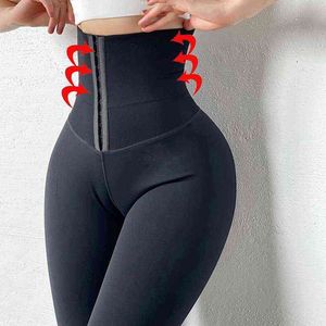 Taille haute formateur femmes sport Leggings collants de gymnastique pantalon de course contrôle du ventre Fitness entraînement Yoga pantalon livraison directe H1221