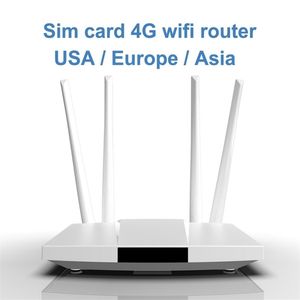 LC112 4G router wifi SIM card spot CPE antenna 32 users RJ45 WAN LAN wireless modem LTE dongle 210607