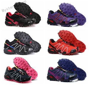 Salomon Speed Cross 3 4 2021 Hız Çapraz 3 4 CS Kadın Tasarımcı Sneakers Ayakkabı Siyah Beyaz Kırmızı Mavi Erkek Jogging Açık Spor 36-40 E1