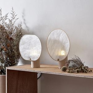 Table Lamps Japanese Creative Light Luxury Designer Model Room Living Study Silver Paper Marble Desk Lamp