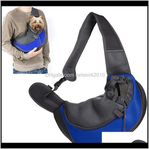 Dostawy Strona główna Ogród Drop Dostawa 2021 Comfort Dog Carrier Outdoor Torebka Etui Oxford Pojedyncze Pet Pet Sling Mesh Travel Duże ramię