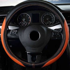 Acessórios para carros Interior Couvre Volante Voiture Voituer Wheel Tampa de fibra de carbono FUNDA VOLANTE Coche Cubre Volante J220808