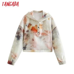 Felpe con cappuccio con stampa tie-dye da donna Felpe oversize con cappuccio da donna Pullover con cappuccio 5Z77 210416