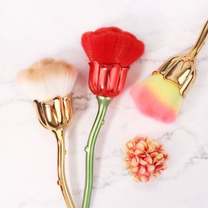 styles Flower Dust Cleaning Nail Brushes Rose DIY Design Accesories Foundation Powder Brush Women Manicure Beauty Nails Tools