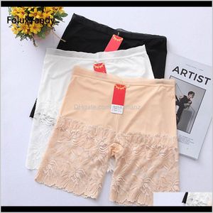 Kvinnor Panties Plus Storlek Kvinnor Kort Byxor Casual Lace Slim Sträckt Skinny Säkerhet Shorts Khaki Svart Vit Rukk03 Secdv Xiwq2