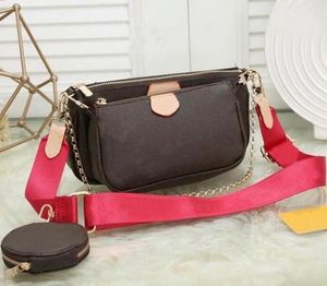 3-Piece Set Tasarımcısı kadın Çantası Crossbody Messenger Çanta Moda Zincir Cep ve Cüzdan Tek Omuz Yüksek Kaliteli Stil Cüzdan Çantalar