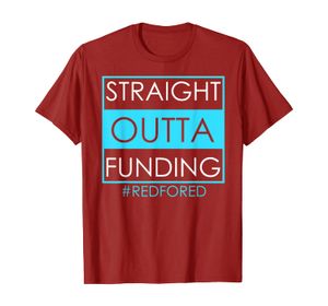 ED Tシャツの先生のための赤いアウトタの資金の赤